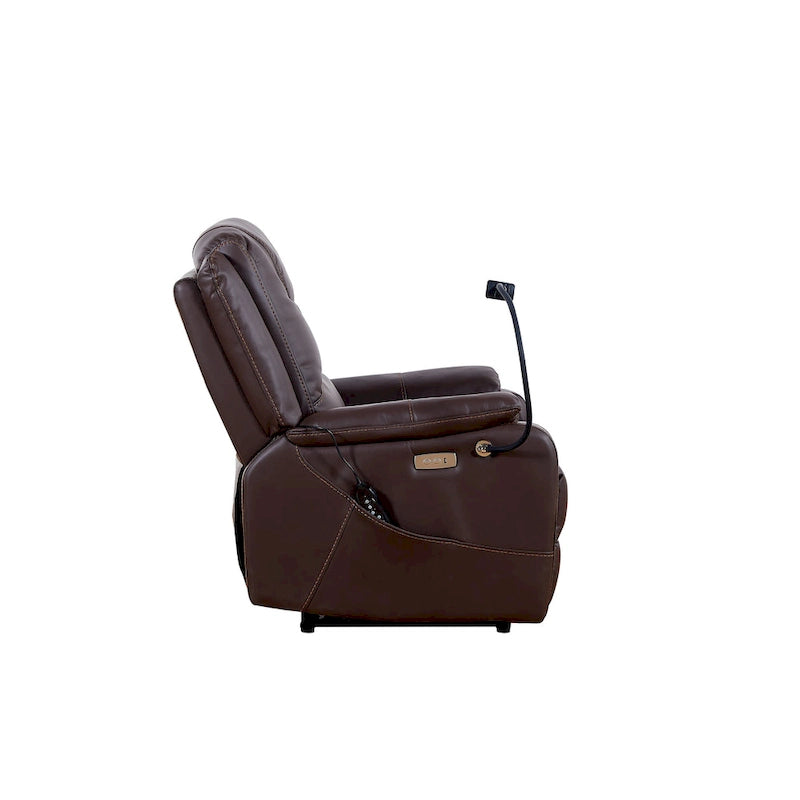 Fauteuil inclinable électrique zéro gravité en cuir reconstitué avec massage et chauffage