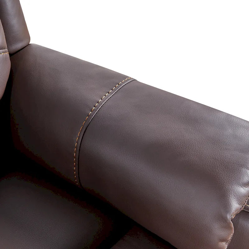 Fauteuil inclinable électrique zéro gravité en cuir reconstitué avec massage et chauffage