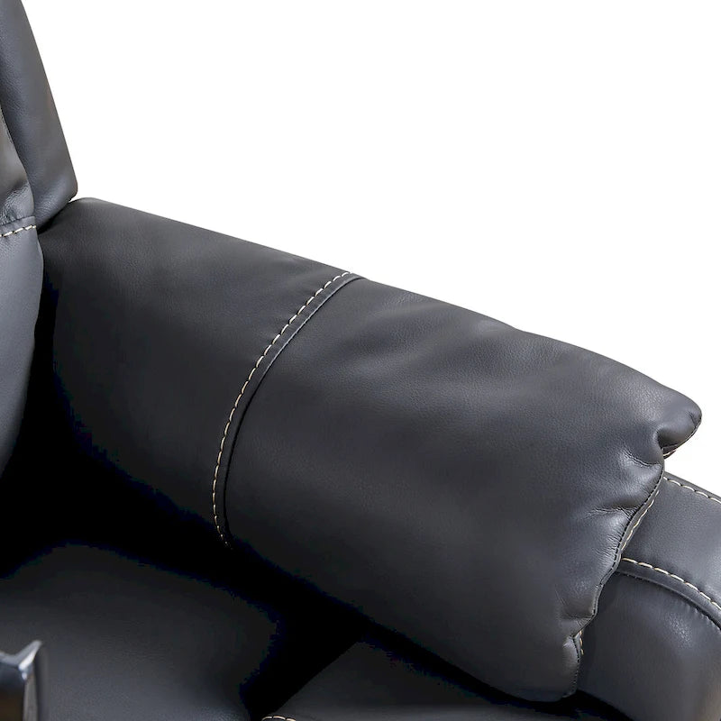 Fauteuil inclinable électrique zéro gravité en cuir reconstitué avec massage et chauffage