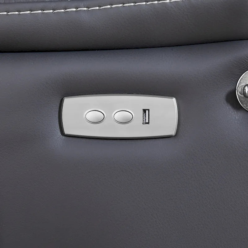 Fauteuil inclinable électrique zéro gravité en cuir reconstitué avec massage et chauffage