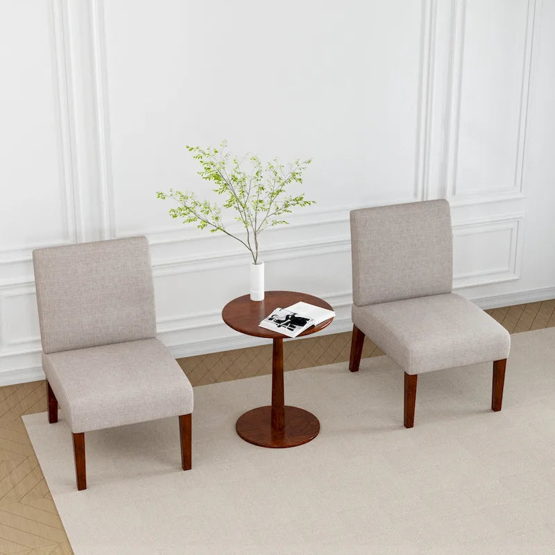 18.7 Chaises d'appoint avec table ronde