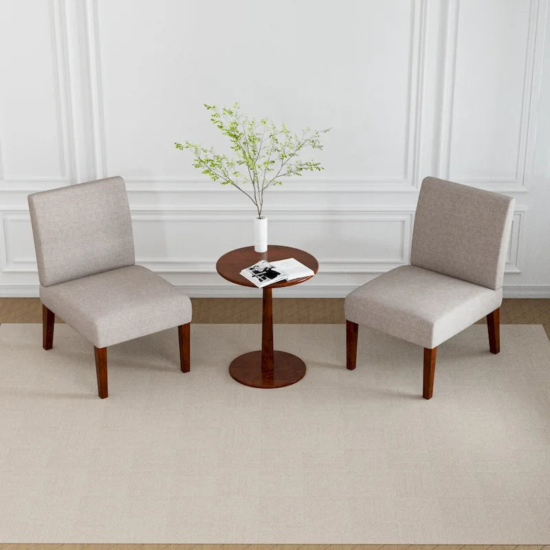 18.7 Chaises d'appoint avec table ronde