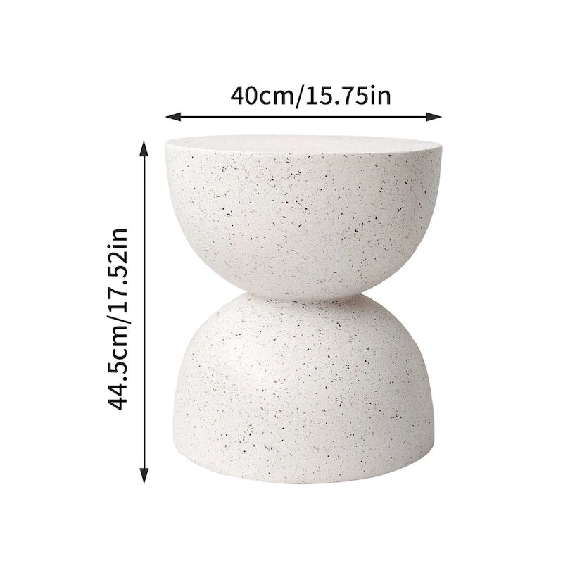 Table d'appoint en béton léger avec motif moucheté Table de bout intérieure extérieure
