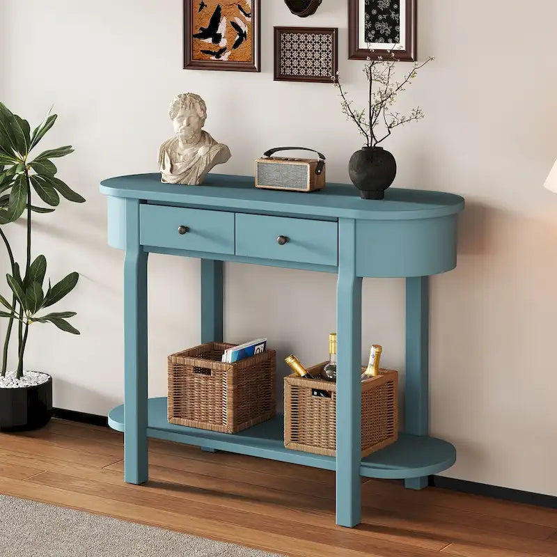 Console vintage, Table d'appoint brillante pour entrée et salon