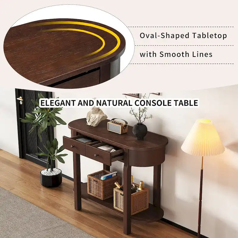 Console vintage, Table d'appoint brillante pour entrée et salon