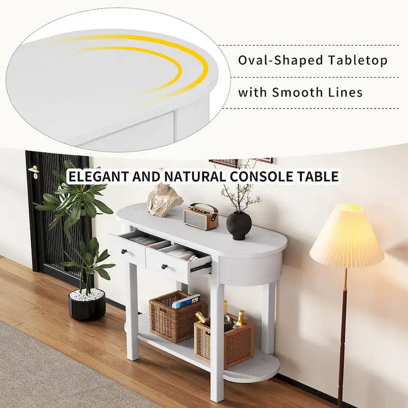 Console vintage, Table d'appoint brillante pour entrée et salon