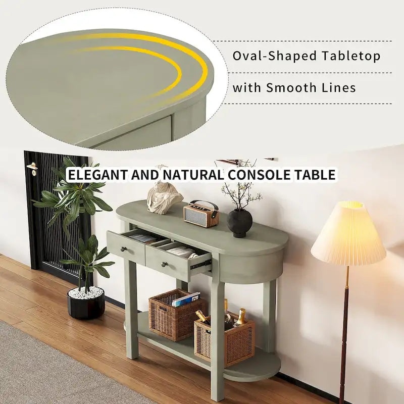 Console vintage, Table d'appoint brillante pour entrée et salon