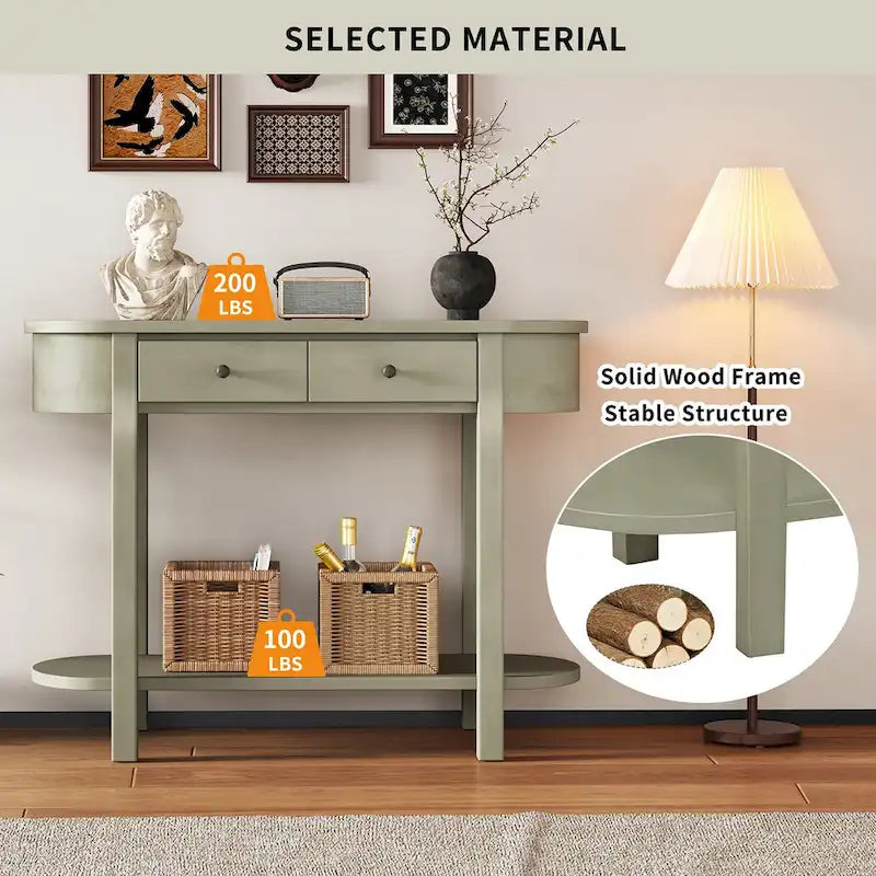 Console vintage, Table d'appoint brillante pour entrée et salon