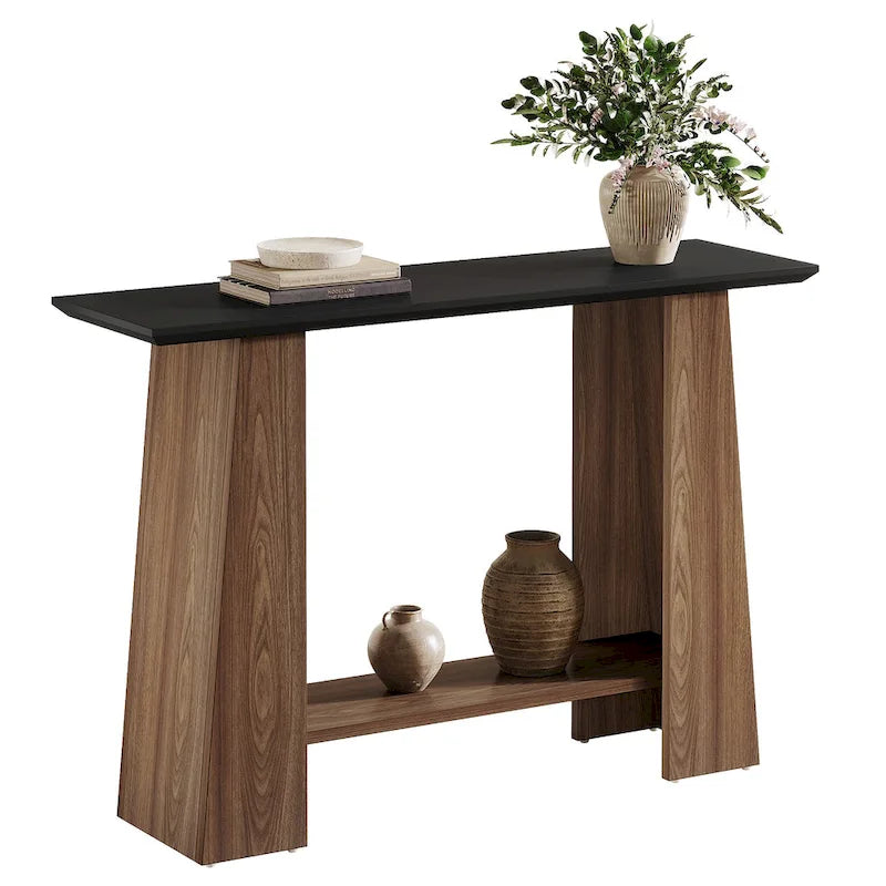 Table console/canapé moderne du milieu du siècle avec rangement pour entrée (47 po)