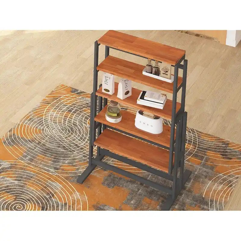Table à manger convertible polyvalente au design industriel rustique pour les petits espaces