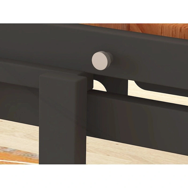 Table à manger convertible polyvalente au design industriel rustique pour les petits espaces