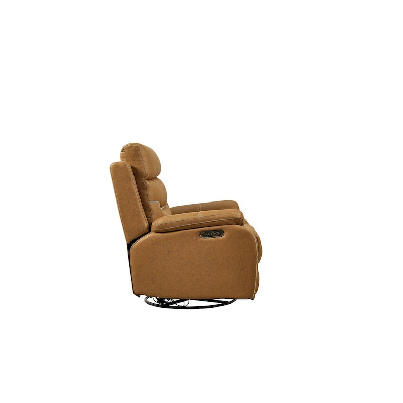Fauteuil inclinable gris à deux moteurs avec pivotement à 240°, fonction à bascule, connectivité USB et appui-tête réglable