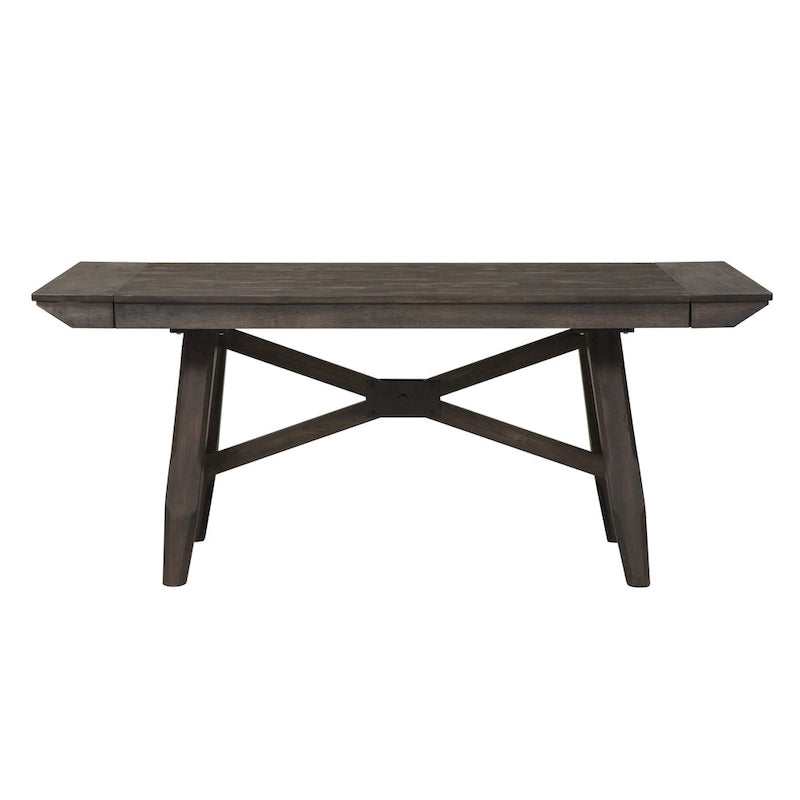 Ensemble table et tréteaux Châtaigne Foncée Double Pont