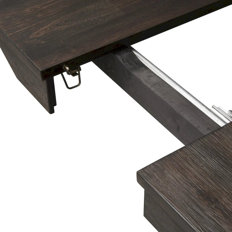 Ensemble table et tréteaux Châtaigne Foncée Double Pont