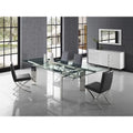 Table à manger extensible en verre