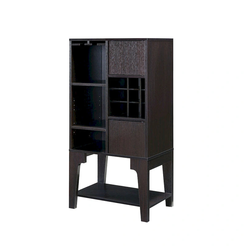 Vaisselier contemporain 4 étagères avec casier à vin