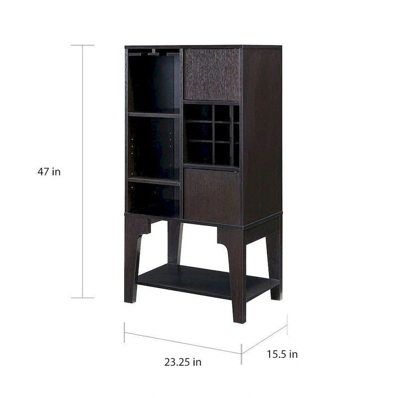 Vaisselier contemporain 4 étagères avec casier à vin