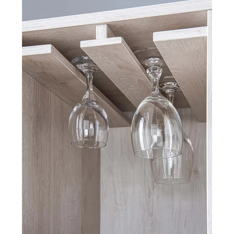 Vaisselier contemporain 4 étagères avec casier à vin