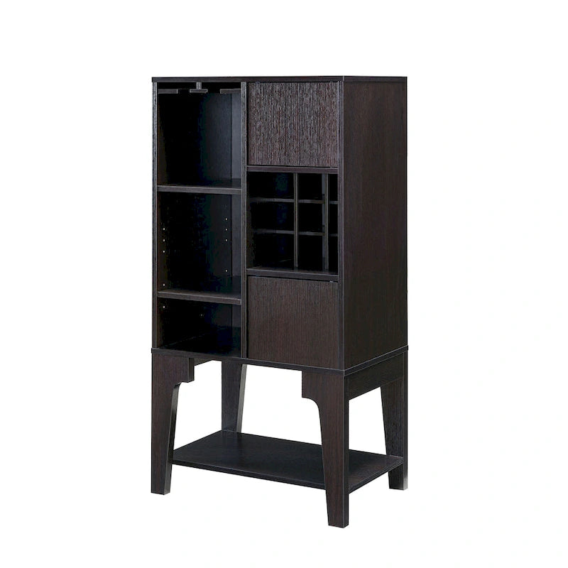Vaisselier contemporain 4 étagères avec casier à vin