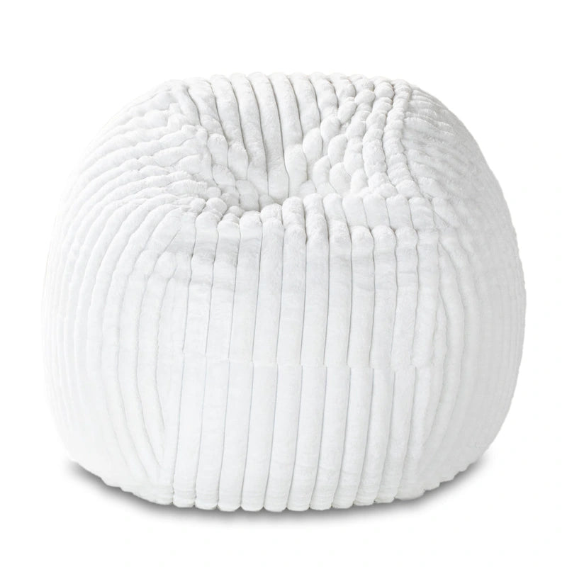 Grand pouf de 5 pieds en fausse fourrure avec housse amovible pour adultes