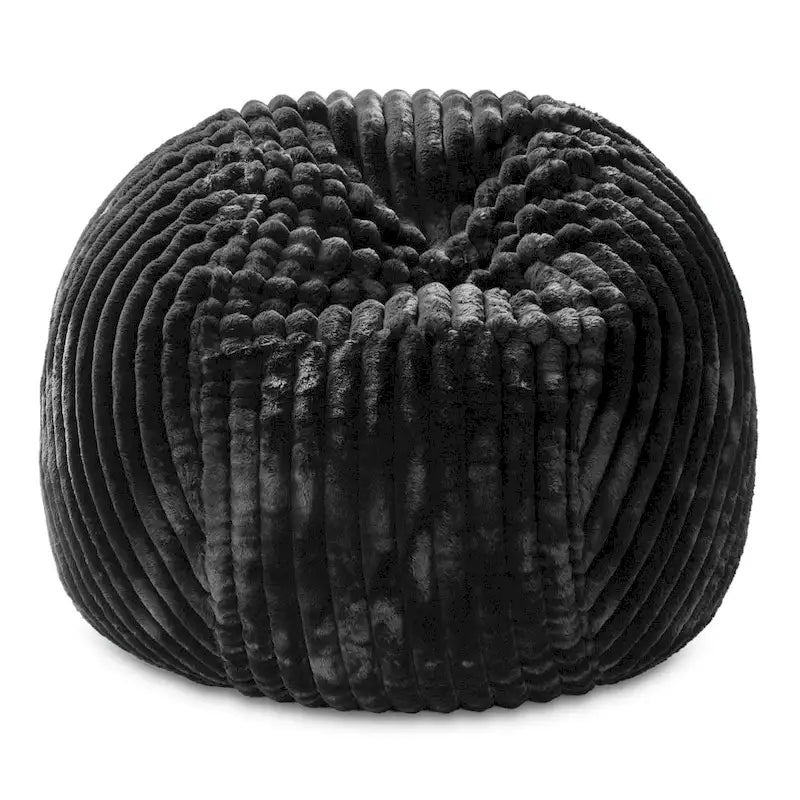 Grand pouf de 5 pieds en fausse fourrure avec housse amovible pour adultes