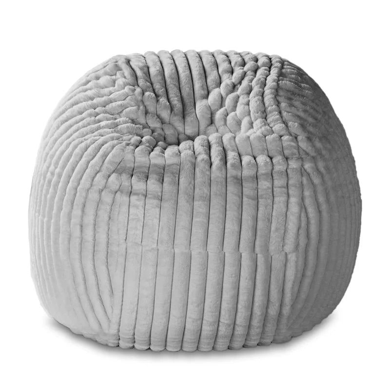 Grand pouf de 5 pieds en fausse fourrure avec housse amovible pour adultes