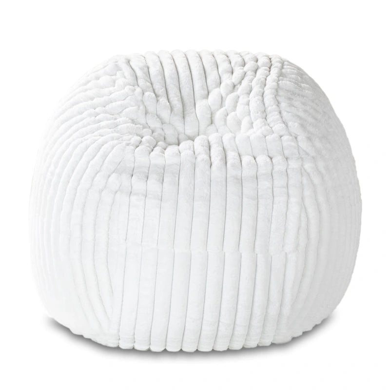 Grand pouf de 5 pieds en fausse fourrure avec housse amovible pour adultes