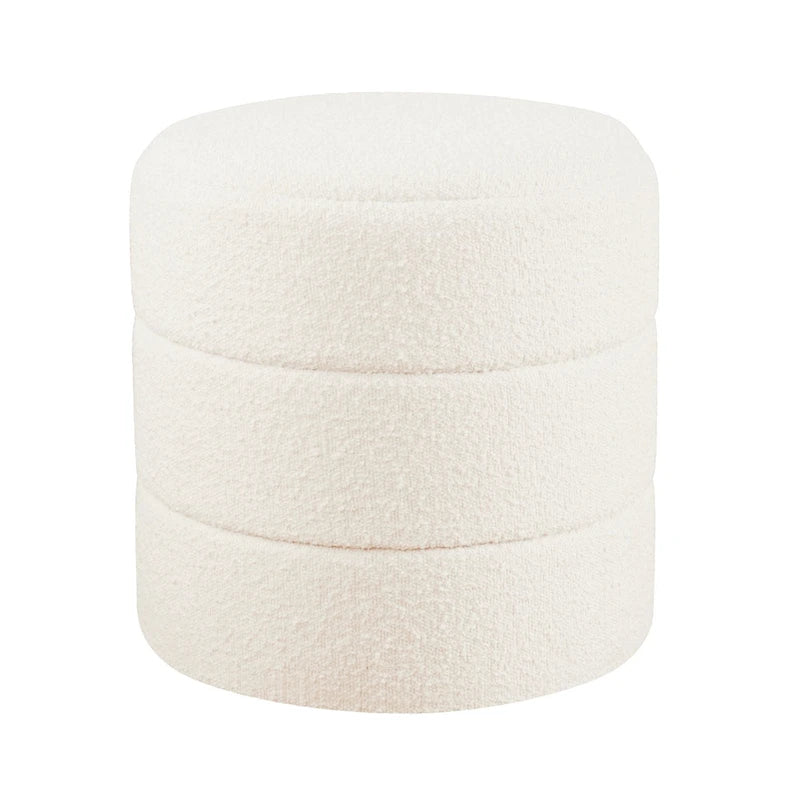 Pouf rond capitonné
