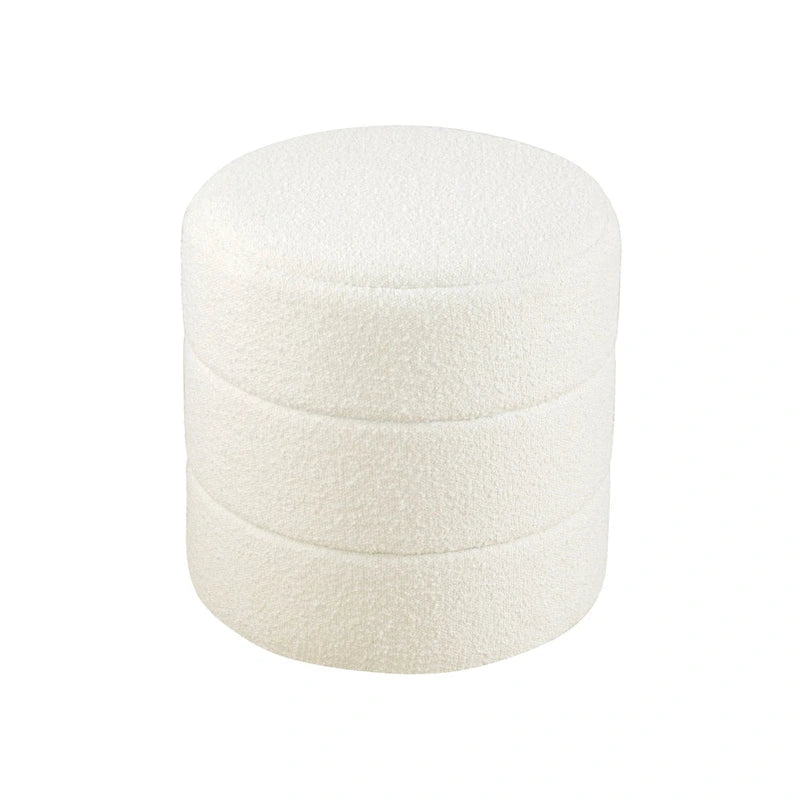 Pouf rond capitonné