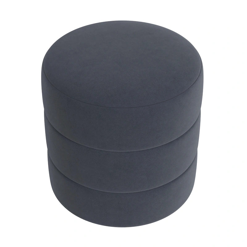 Pouf rond capitonné