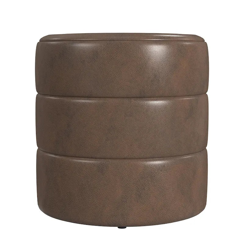 Pouf rond capitonné