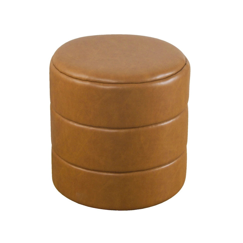 Pouf rond capitonné