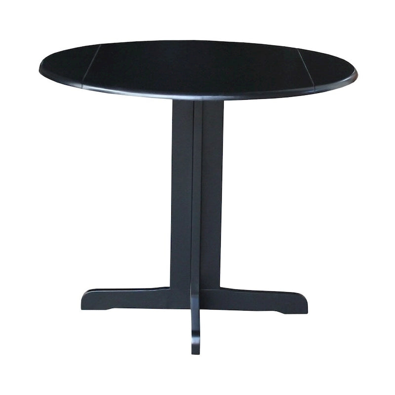 Table de salle à manger ronde de 91 cm avec deux abattants latéraux