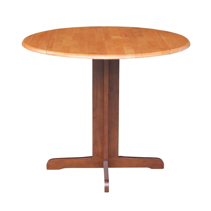 Table de salle à manger ronde de 91 cm avec deux abattants latéraux