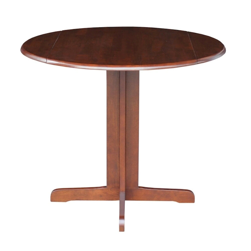 Table de salle à manger ronde de 91 cm avec deux abattants latéraux