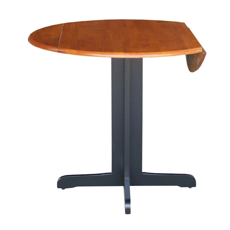Table de salle à manger ronde de 91 cm avec deux abattants latéraux
