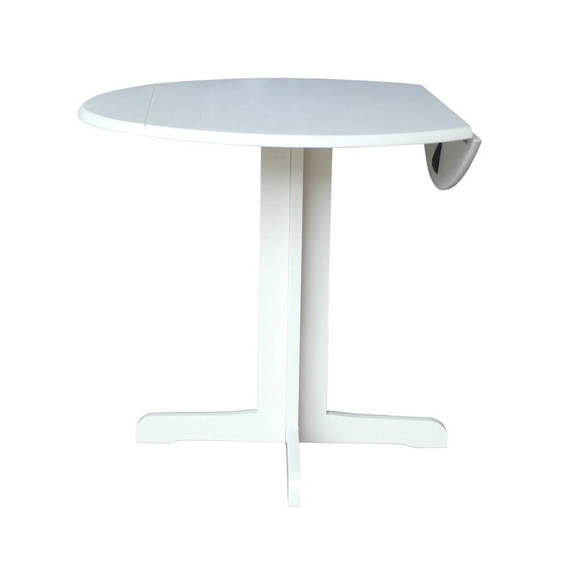 Table de salle à manger ronde de 91 cm avec deux abattants latéraux