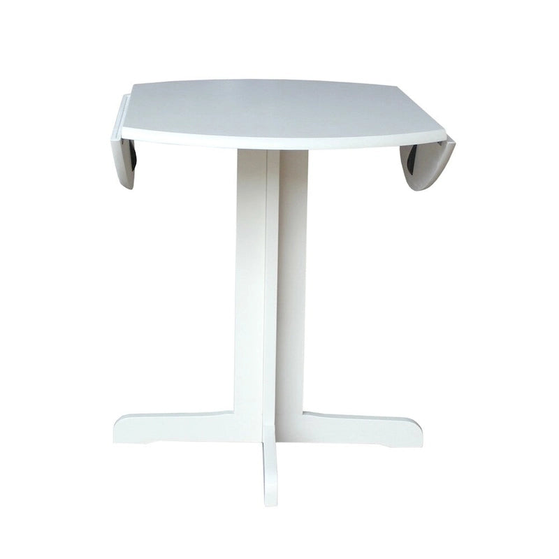Table de salle à manger ronde de 91 cm avec deux abattants latéraux
