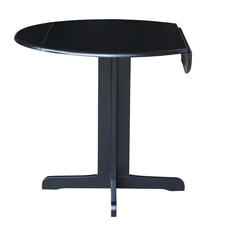 Table de salle à manger ronde de 91 cm avec deux abattants latéraux