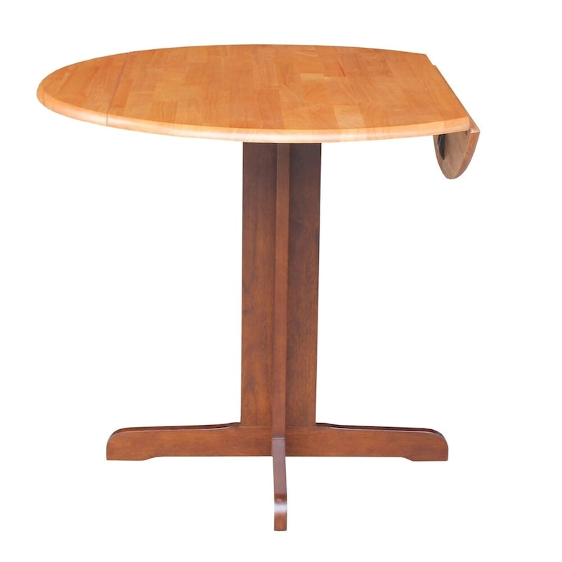 Table de salle à manger ronde de 91 cm avec deux abattants latéraux