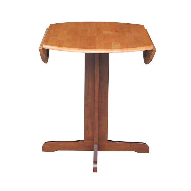 Table de salle à manger ronde de 91 cm avec deux abattants latéraux