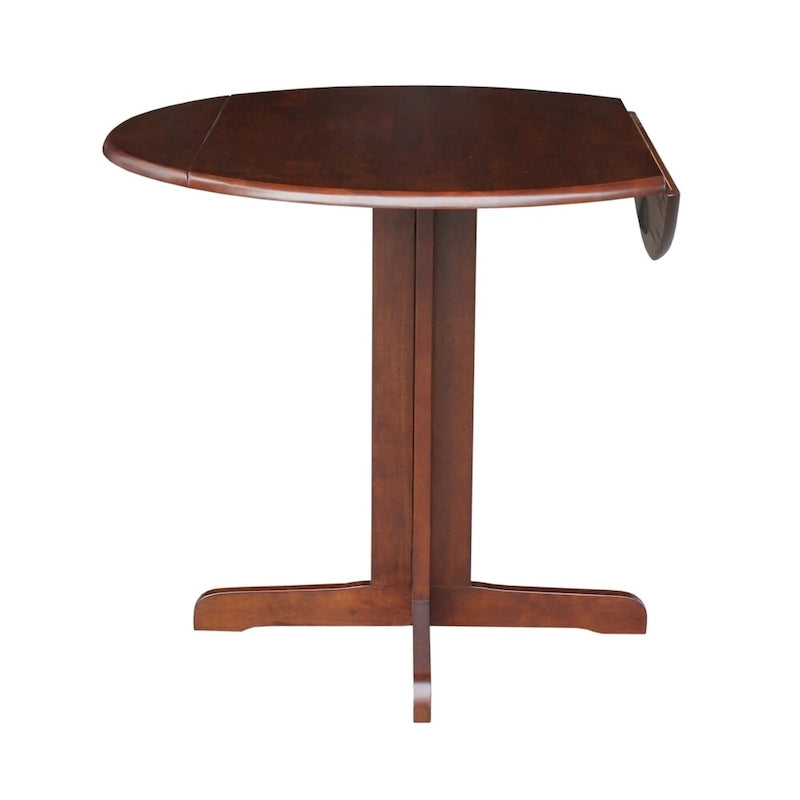 Table de salle à manger ronde de 91 cm avec deux abattants latéraux