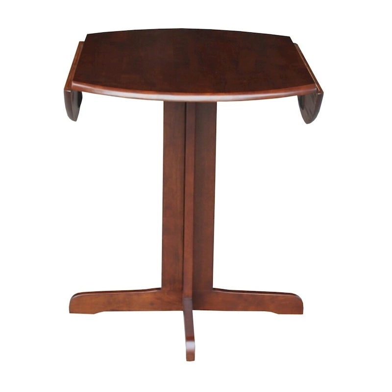 Table de salle à manger ronde de 91 cm avec deux abattants latéraux