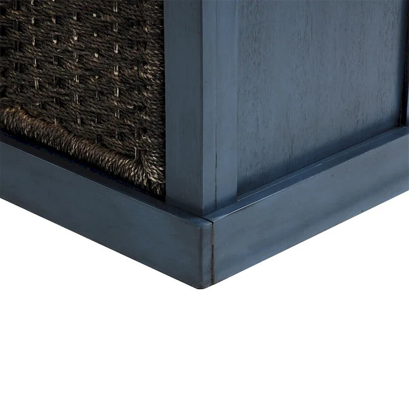 Banc de rangement d'entrée avec 3 paniers amovibles et coussin