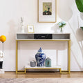 Table console d'entrée avec rangement à chaussures, Table basse étroite