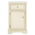 Table d'appoint en orme de style campagnard français avec tiroir et placard – 18L x 15P x 30H