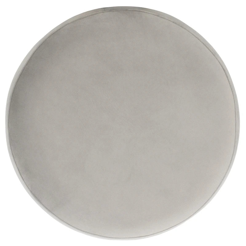 Pouffe en velours bleu marine avec base en laiton