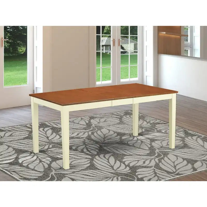 Table de salle à manger rectangulaire avec rallonge papillon et options de couleur de finition