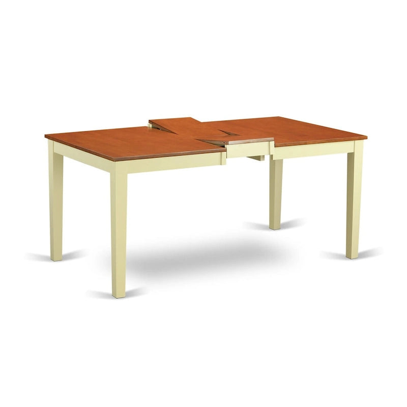 Table de salle à manger rectangulaire avec rallonge papillon et options de couleur de finition