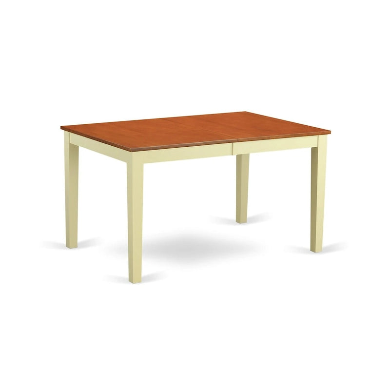 Table de salle à manger rectangulaire avec rallonge papillon et options de couleur de finition